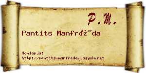 Pantits Manfréda névjegykártya